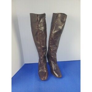Vintage Caressa Boots Brown Leather Made In Spain  Size 8b  150079